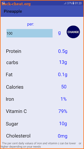 Food Nutrition Counter screenshot