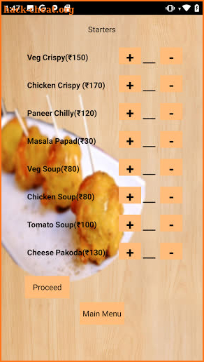 Food ordering - Android food order screenshot