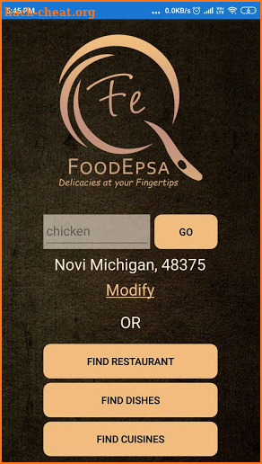 FoodEpsa - Dish Search screenshot
