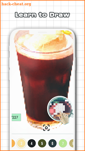 Foods Color by Number - Drinks Sandbox Pixel Art screenshot