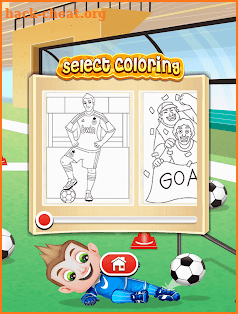 Football coloring book game screenshot