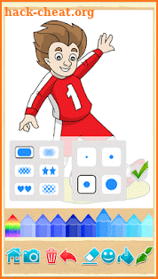 Football coloring book game screenshot