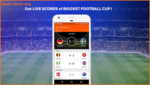 Football Cup 18 - WC Livescores, WC Goals, News screenshot