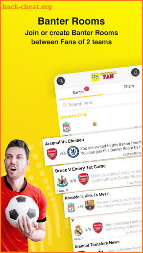 Football Fan - Score, Videos, Banter, Find Fans screenshot