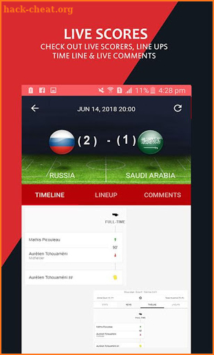 Football Live Score & Schedule App -World Cup 2018 screenshot