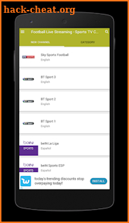 Football Live Streaming - Sports TV Channels screenshot