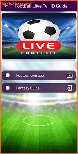 Football live TV streaming screenshot