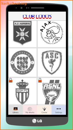 Football Logo - Coloring Pixel Art screenshot