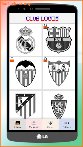 Football Logo - Coloring Pixel Art screenshot