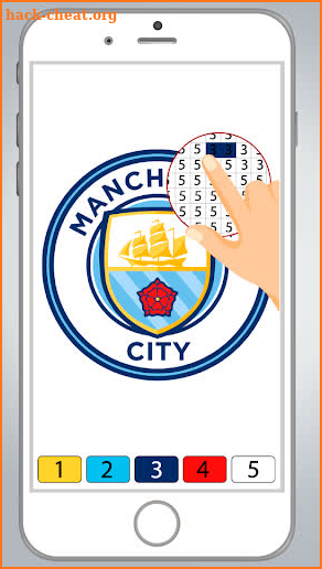 Football logo pixel art - tap color by number screenshot