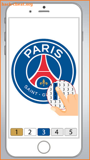Football logo pixel art - tap color by number screenshot