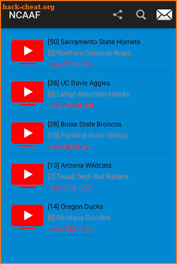Football NCAAF AAF and NFL Live Streaming screenshot