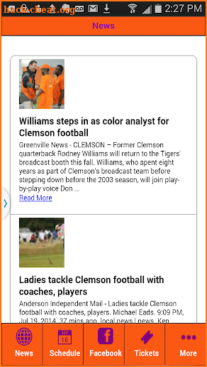 Football News - Clemson Edition screenshot