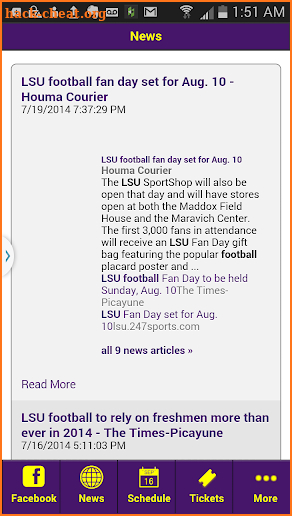 Football News - LSU Edition screenshot