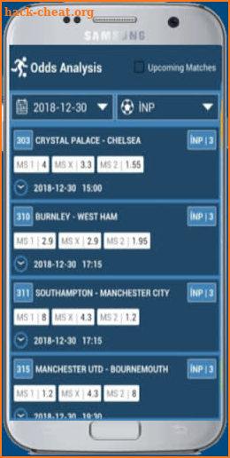 football odds analysis screenshot