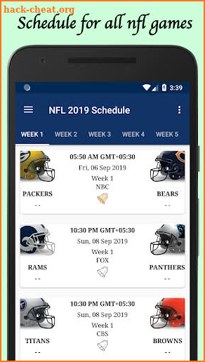 Football Schedule, Live Scores & Stats for NFL screenshot