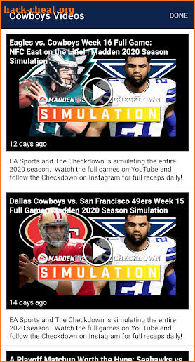 Football Team News - NFL edition screenshot