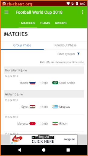 Football World Cup 2018 - Live TV and Scores screenshot
