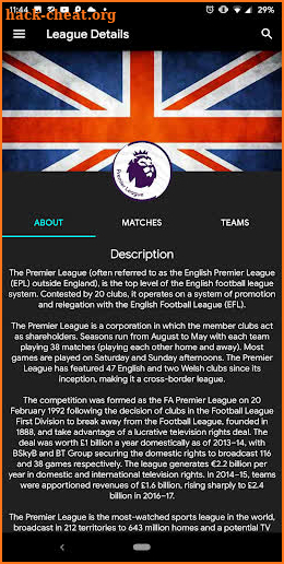 FootballDB (Football Database) screenshot