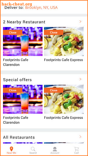 Footprints Cafe. screenshot