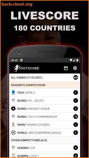 FootScore - Live soccer streaming - Livescore screenshot