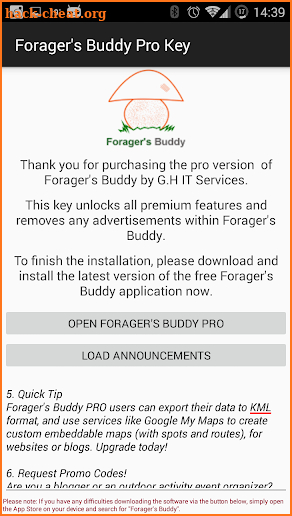 Forager's Buddy GPS Foraging Pro Key screenshot