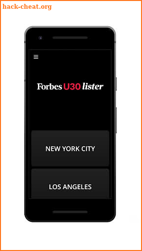 Forbes Under 30 Lister screenshot