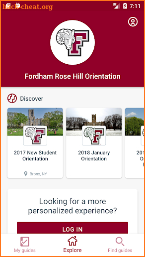 Fordham Rose Hill Orientation screenshot