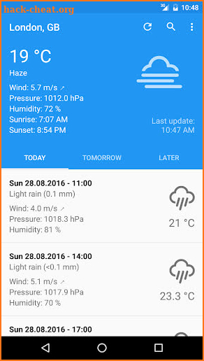 Forecastie - Weather app screenshot