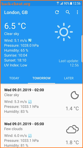 Forecastor - Material Design Weather App screenshot
