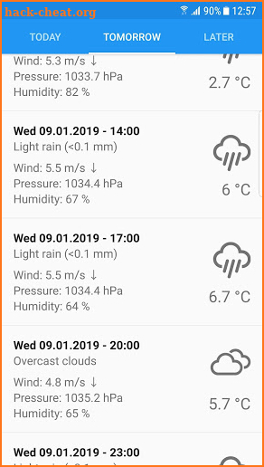 Forecastor - Material Design Weather App screenshot