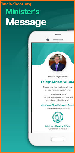 Foreign Minister's Portal screenshot