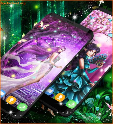 Forest fairy magical night live wallpaper screenshot