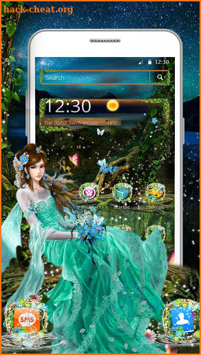 Forest Fairy Magical Night Theme screenshot
