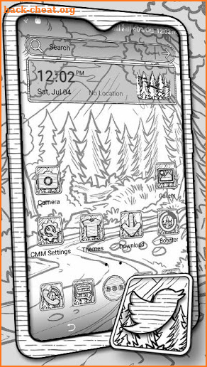 Forest Sketch Launcher Theme screenshot