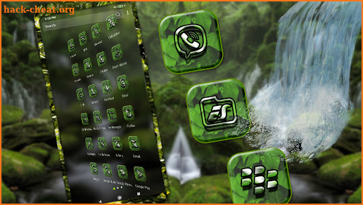 Forest Waterfall Theme screenshot