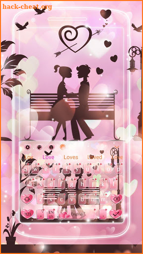 Forever Love Keyboard Theme screenshot