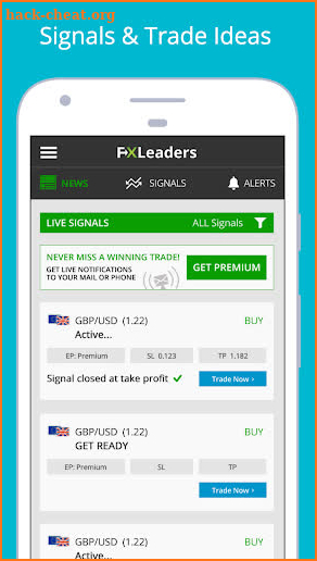 Forex Signals - Live Buy/Sell Signals by FXLeaders screenshot