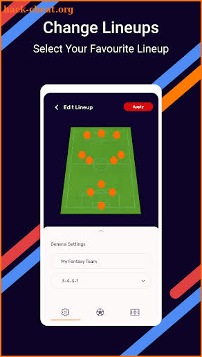forma lineup - create fantasy team formation screenshot