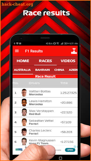 Formula Results 2 0 1 9 screenshot