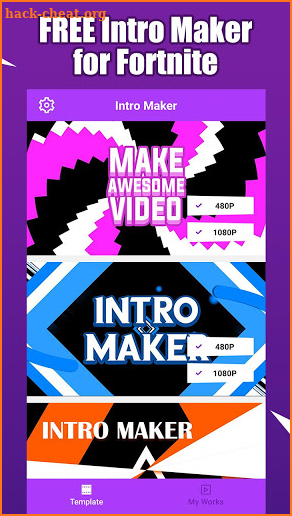Fort Intro Maker for YouTube - make Fortnite intro screenshot