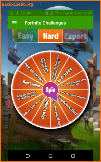 Fortnite Challenges wheel screenshot