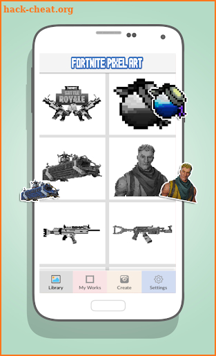 Fortnite Pixel Art Games Color By Number screenshot