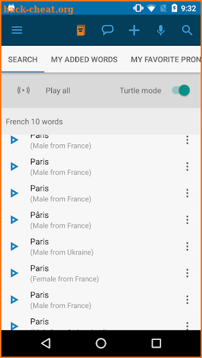 Forvo Pronunciation Guide screenshot