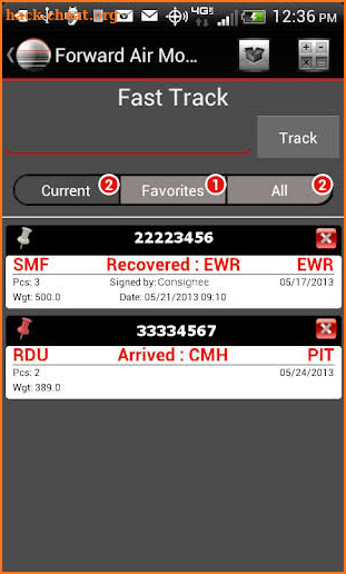 Forward Air Mobile screenshot