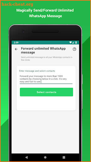 Forward Unlimited Message on WA screenshot