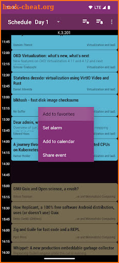 FOSDEM 2023 Schedule screenshot