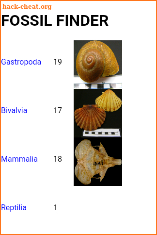 Fossil Finder screenshot