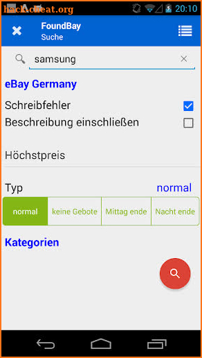 FoundBay - search ebay deals screenshot