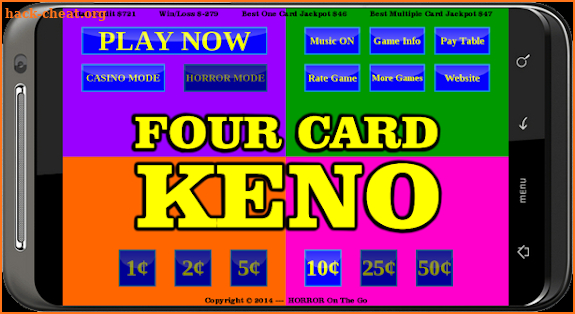Four Card Keno screenshot